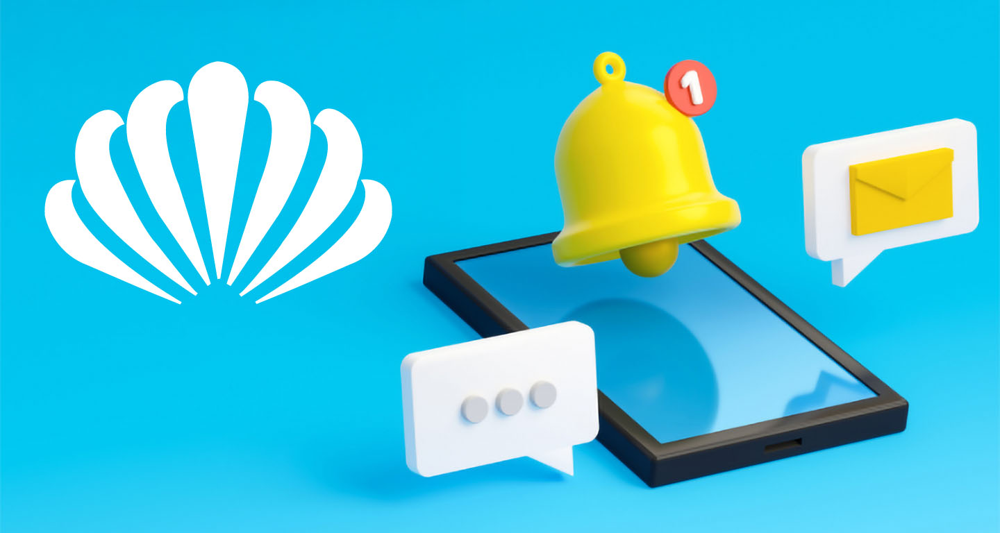 Illustration of smartphone with alert icons