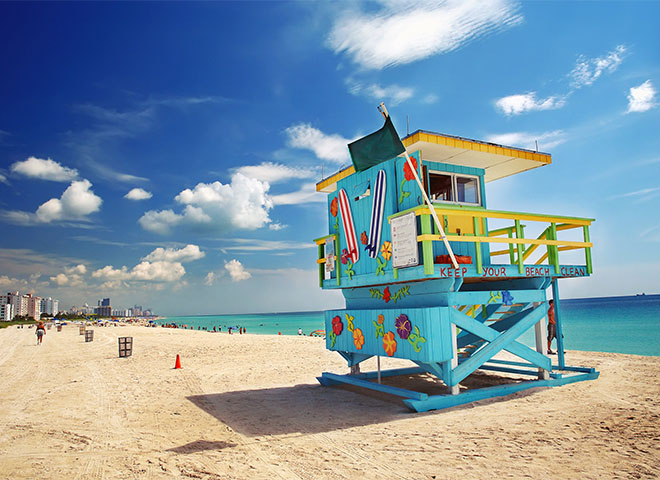 Lifeguard stand on the beach