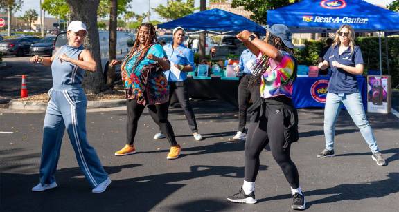 Women dancing