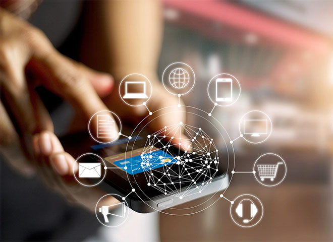 Online banking on a smartphone