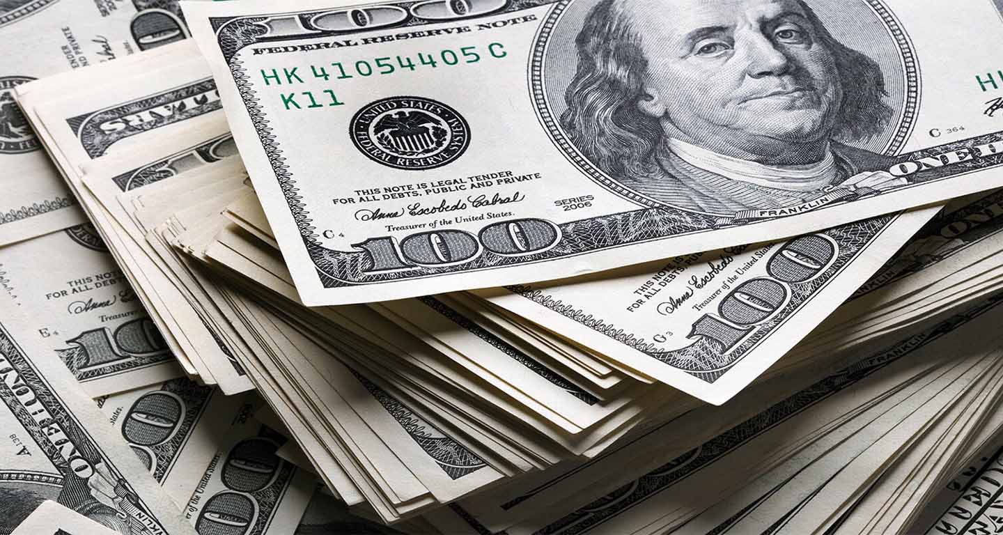 Pile of $100 bills